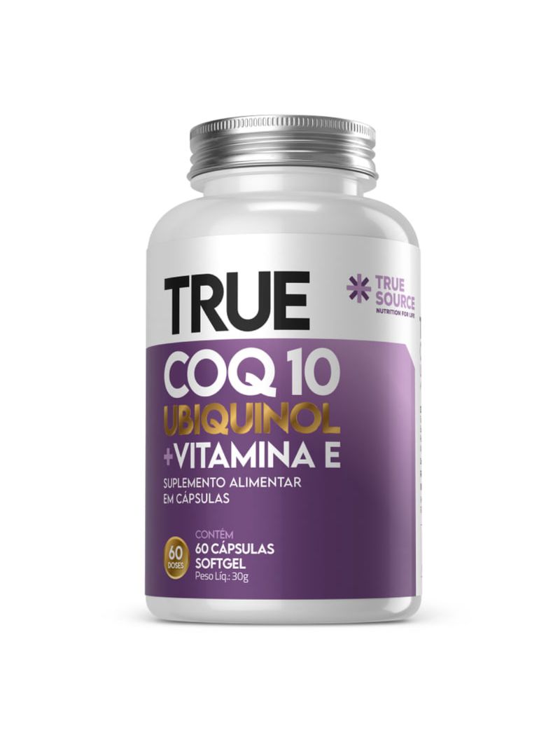 True CoQ10 Ubiquinol +Vitamina E Lipossomal True Source 60caps