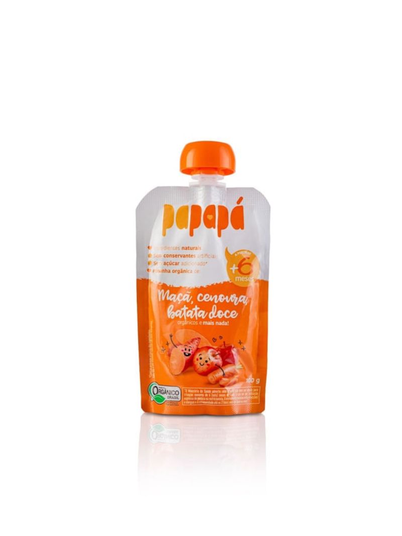 Papinha Maçã Cenoura e Batata Doce Papapá 100g