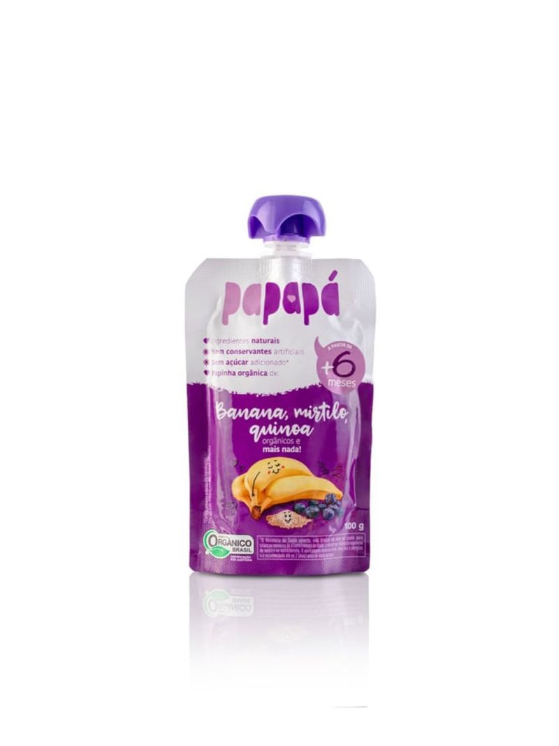 Papinha Banana Mirtilo e Quinoa Papapá 100g