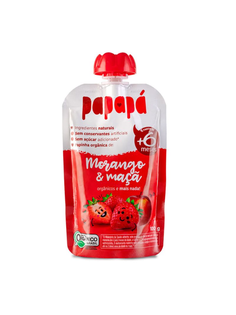 Papinha Morango Maçã Papapá 100g