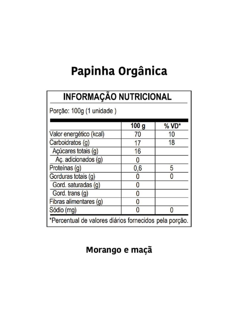 Papinha Morango Maçã Papapá 100g
