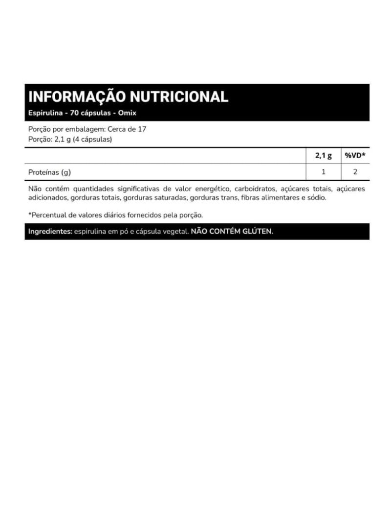 Espirulina Omix 70cáps