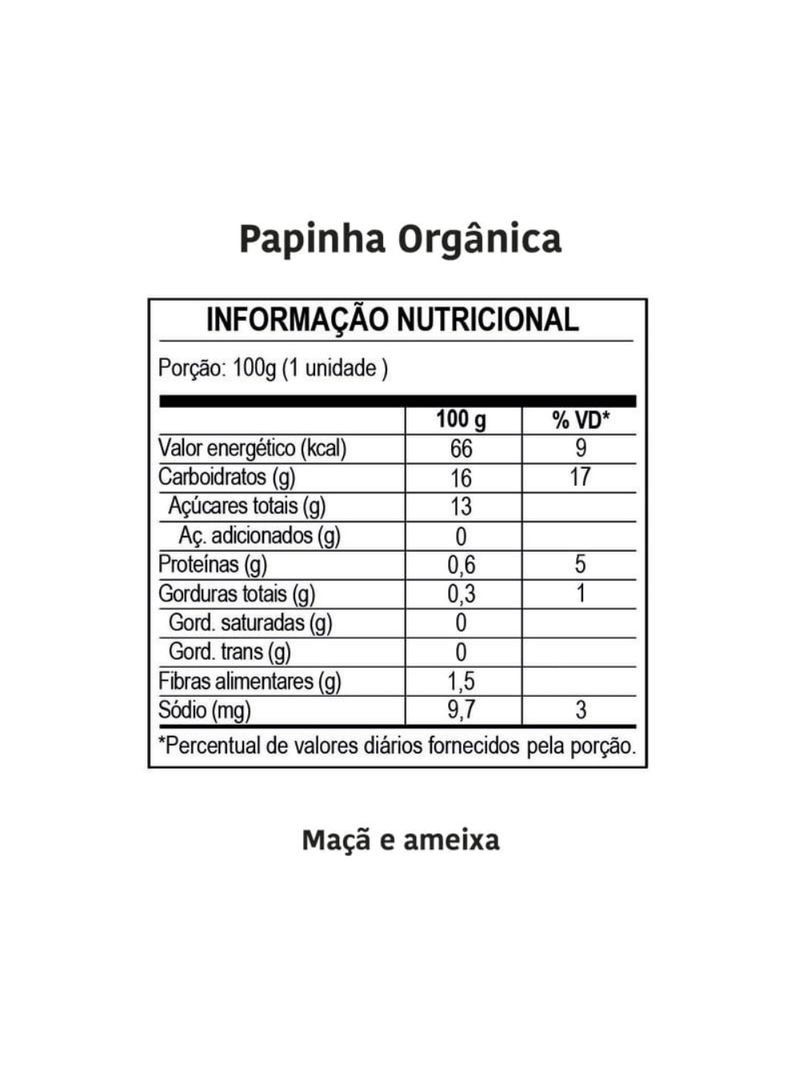 Papinha Maçã e Ameixa Papapá 100g