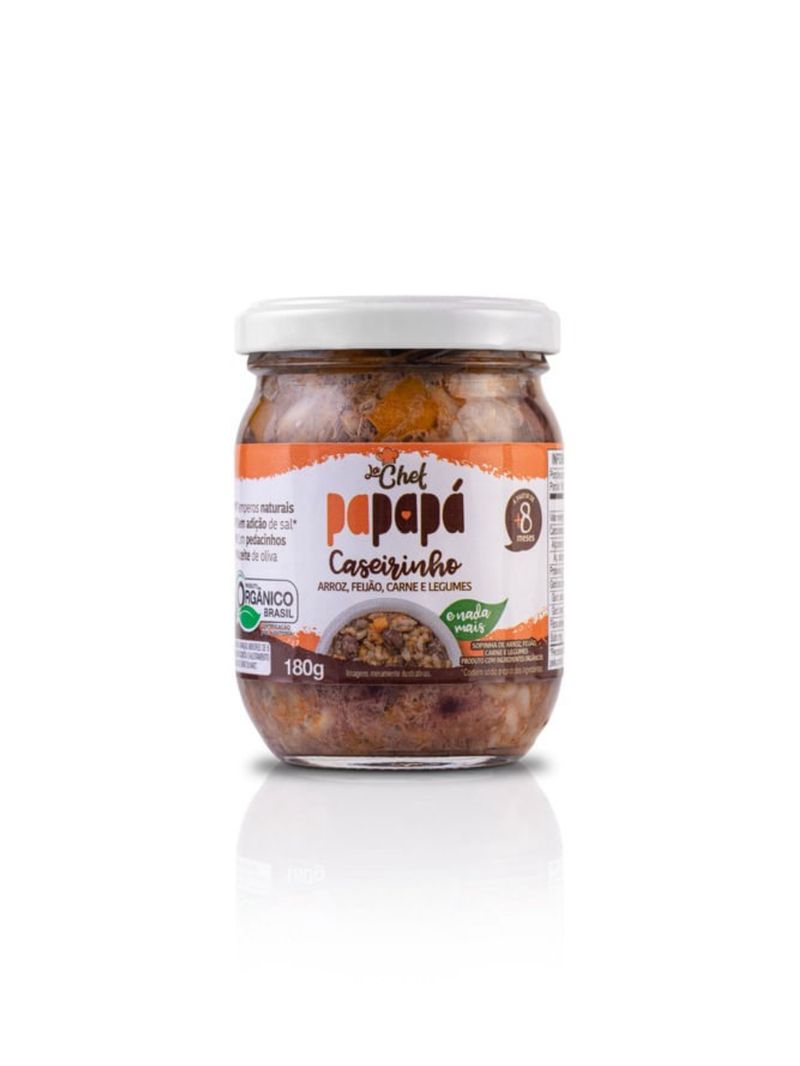 Caseirinho Arroz Feijão Carne Legumes Papapá 180g