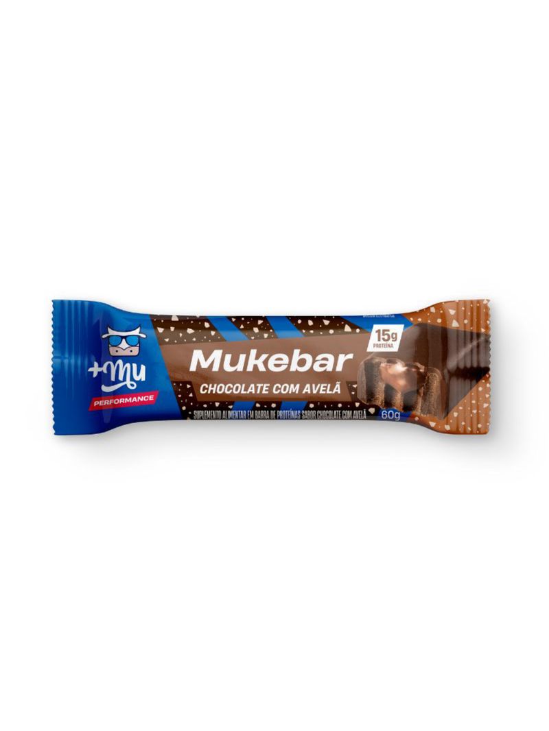 Mukebar Chocolate com Avelã Mais Mu Performance 60g