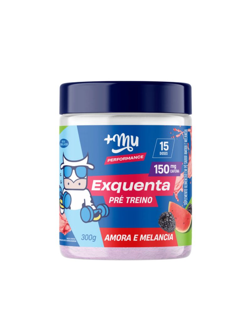 Exquenta Pré Treino Amora e Melancia Mais Mu Performance 300g