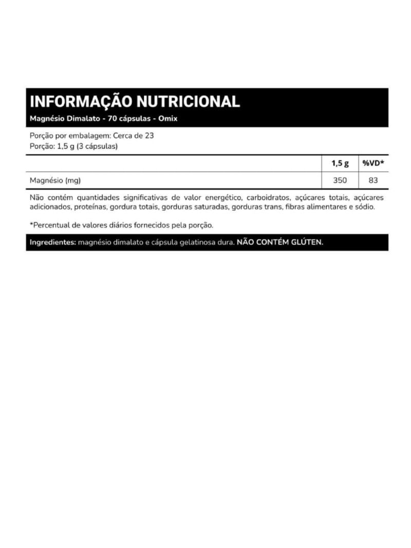 Magnésio Dimalato Omix 70cáps