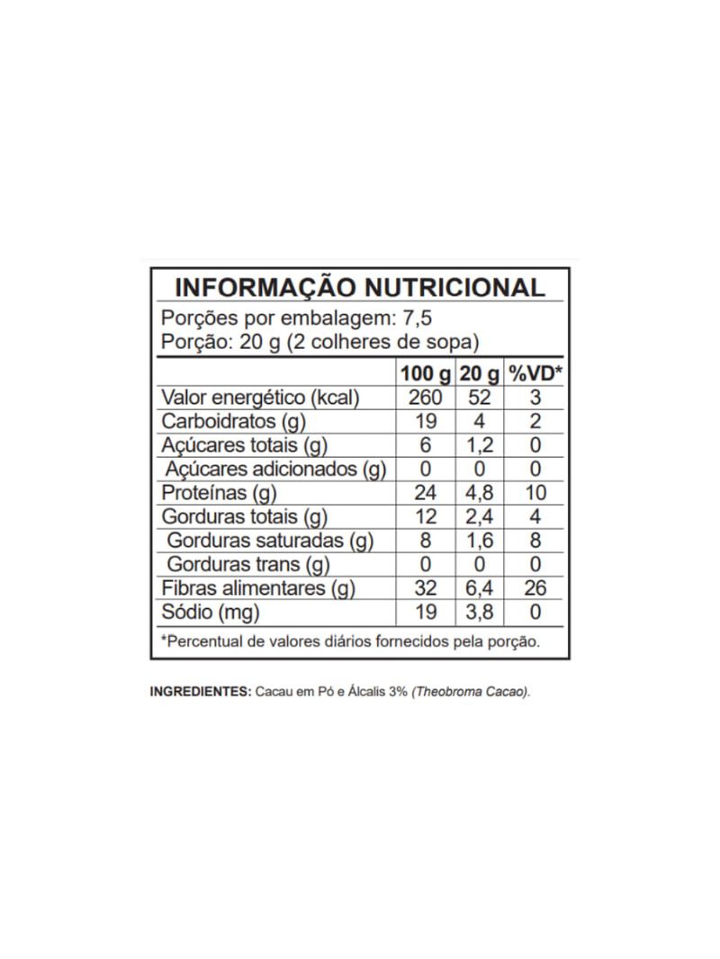 Cacau Alcalino Em Pó Mundo Verde 150g