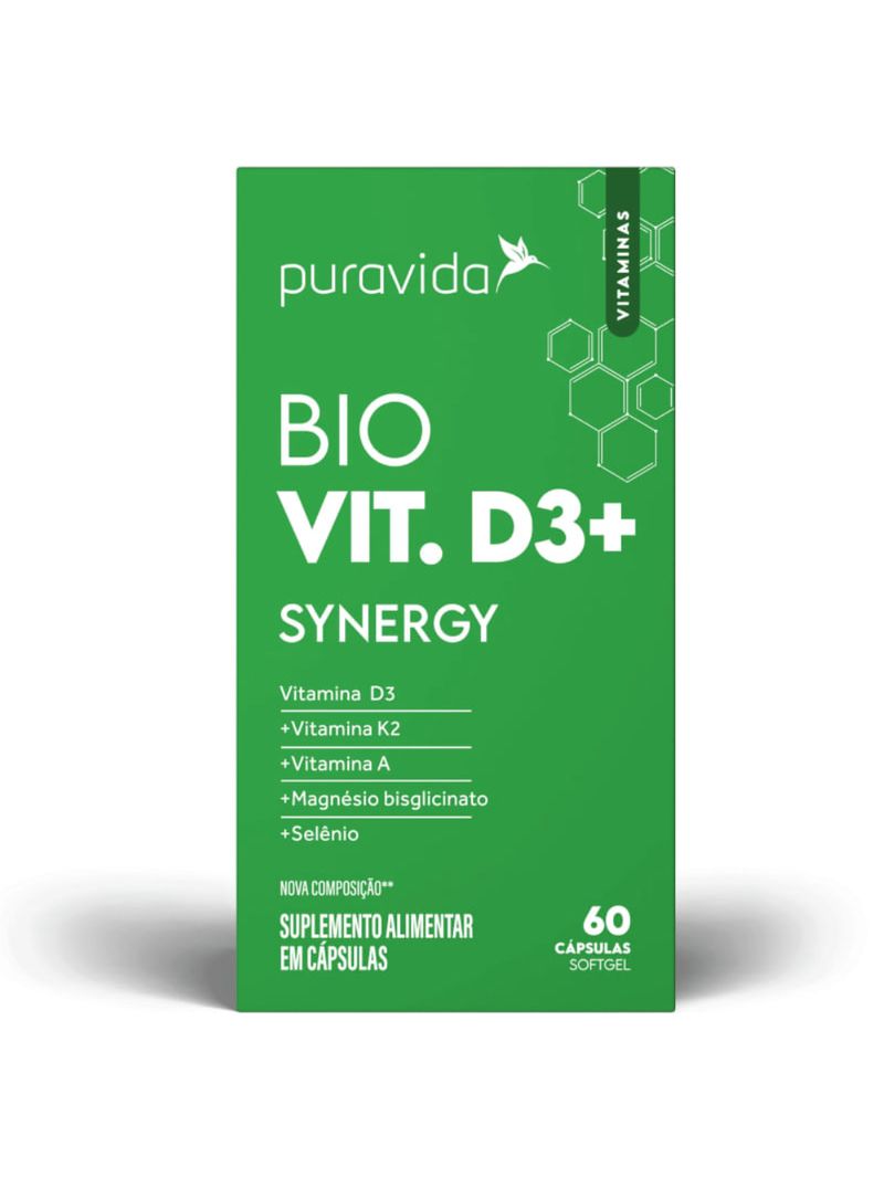 Vitamina D3 Sinergy Puravida 60caps