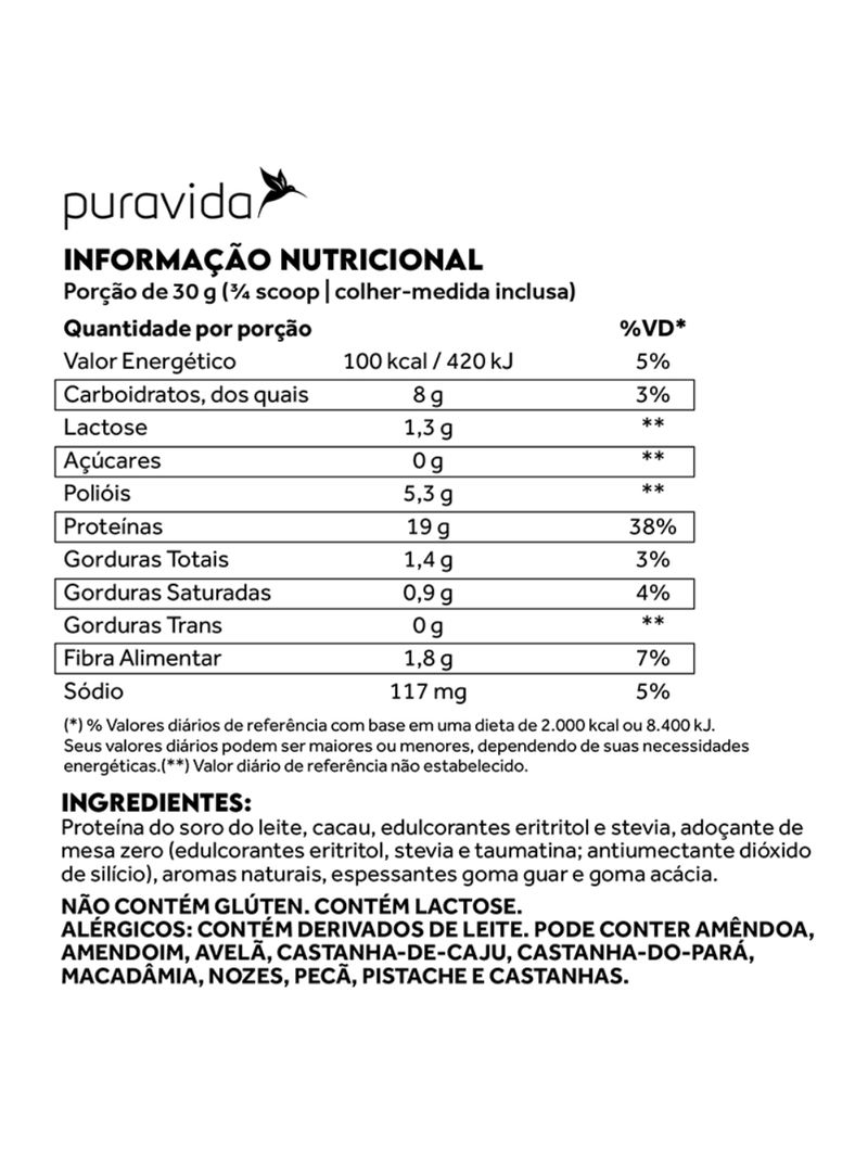 Grassfed Whey Protein Chocolate Belga Puravida 900g