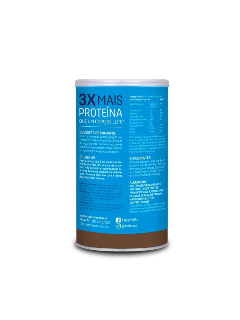 Whey Concentrado Chocolate 450g - Mais Mu