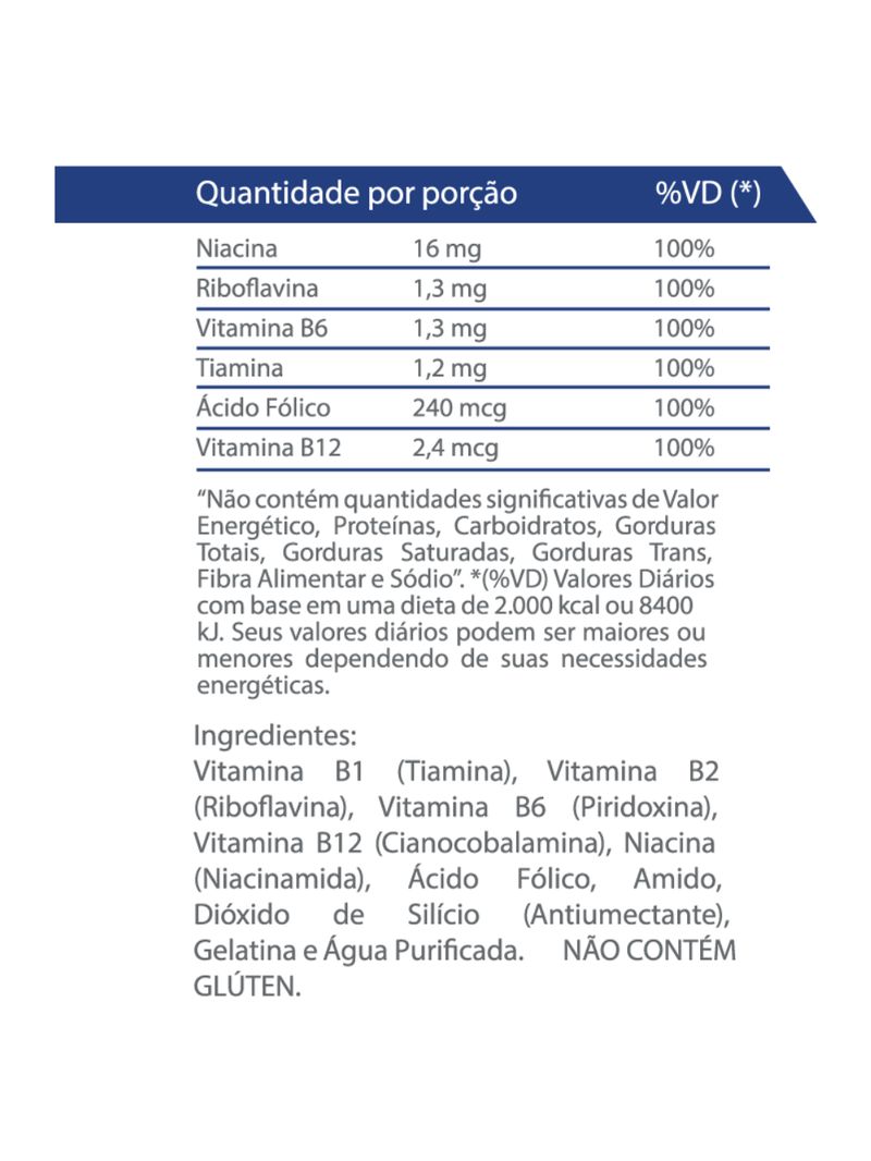 B Complex Vitaminlife 90 cápsulas