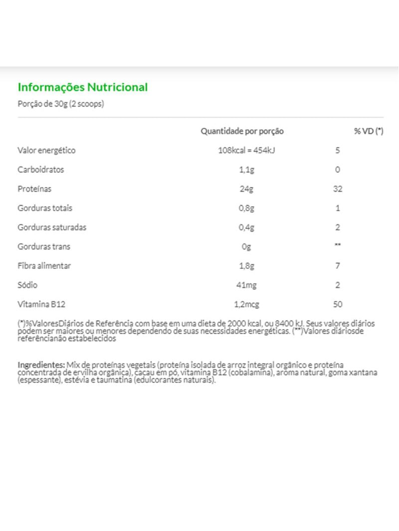 Vegan Protein Cacau Nutrify 550g