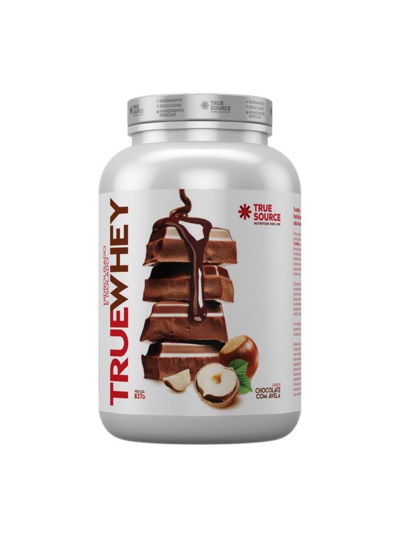 Whey Chocolate E Avelã True Source 837g