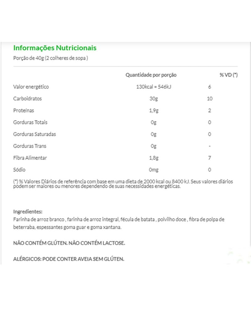 Mix Básico de Farinhas sem Glúten 500g - Sabor Alternativo