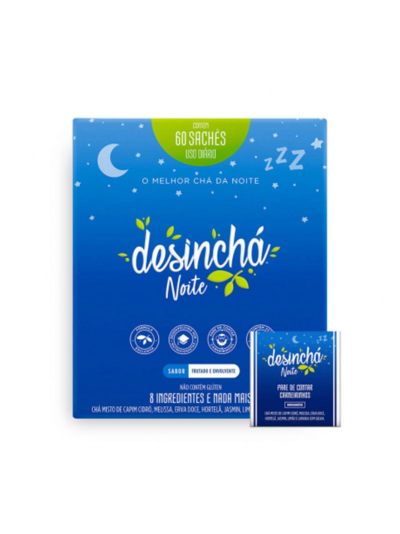 Desinchá Noite 60 Sachês Desinchá 90g