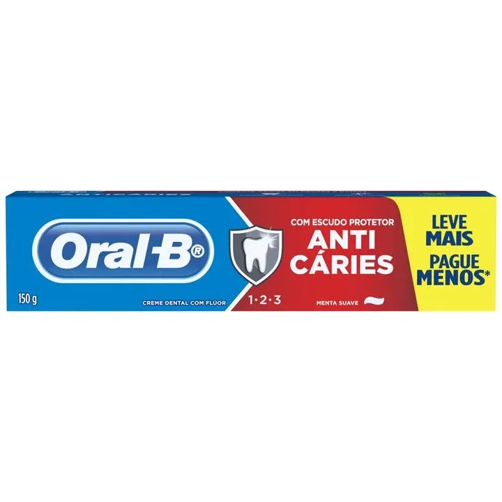 Creme Dental Oral-B 123 Menta - 150g