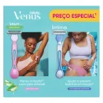 Kit Aparelho de Depilar Gillette Venus Suave 4 Unidades + Venus Íntima 2 Unidades