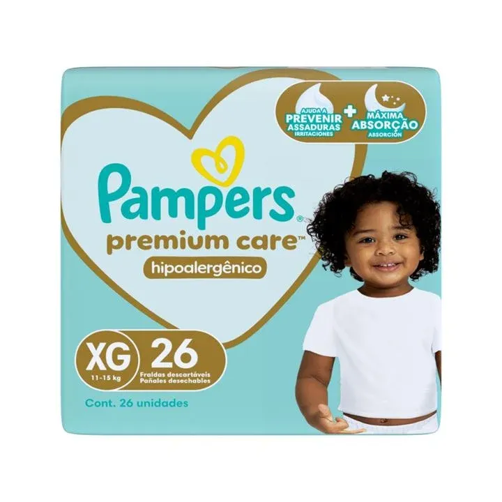 Fralda Pampers Premium Care 26 unidades XG