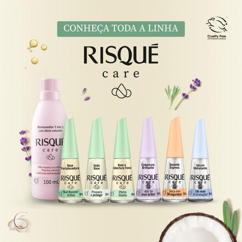 Esmalte Cobertura Brilhante Risqué Care - 8ml
