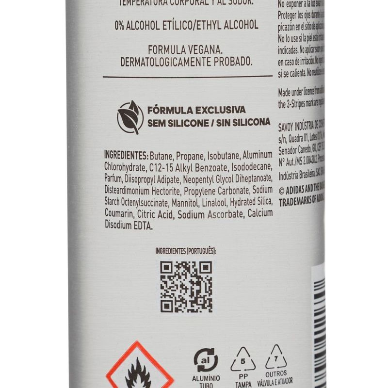 Desodorante Adidas Masculino Aerossol Fresh Endurance - 150ml