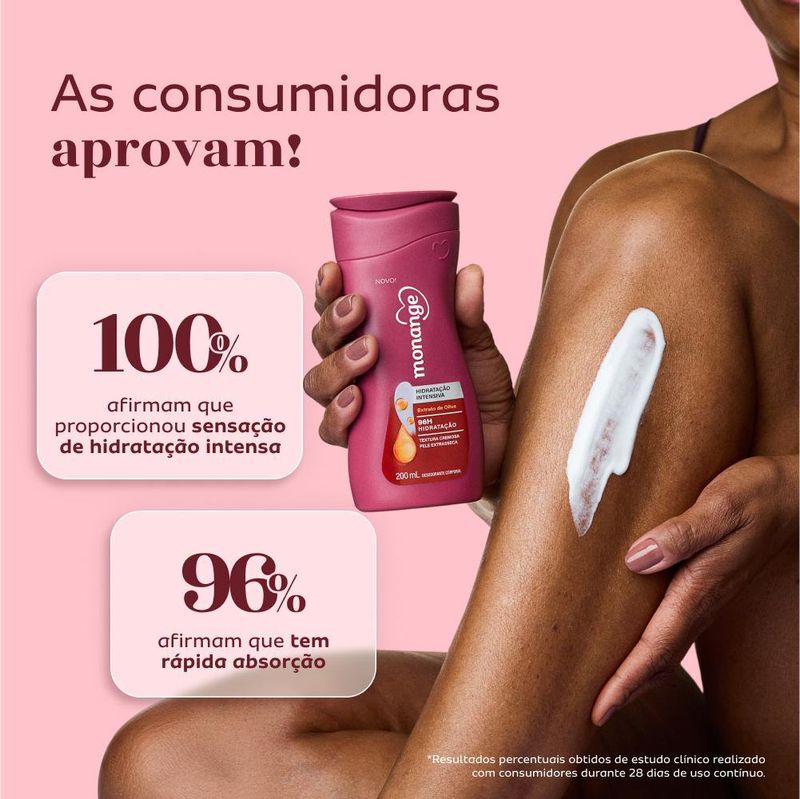 Hidratante Monange Extrato de Oliva Hidratação Intensiva com Ação Desodorante - 200ml