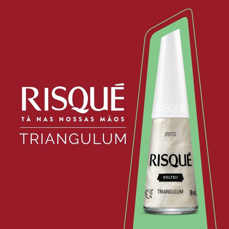 Esmalte Branco Risqué Triangulum Efeito - 8ml