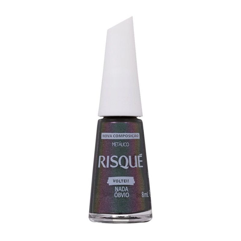 Esmalte Cinza Risqué Nada Óbvio Metálico - 8ml
