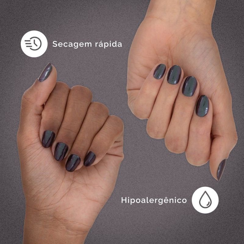 Esmalte Cinza Risqué Nada Óbvio Metálico - 8ml