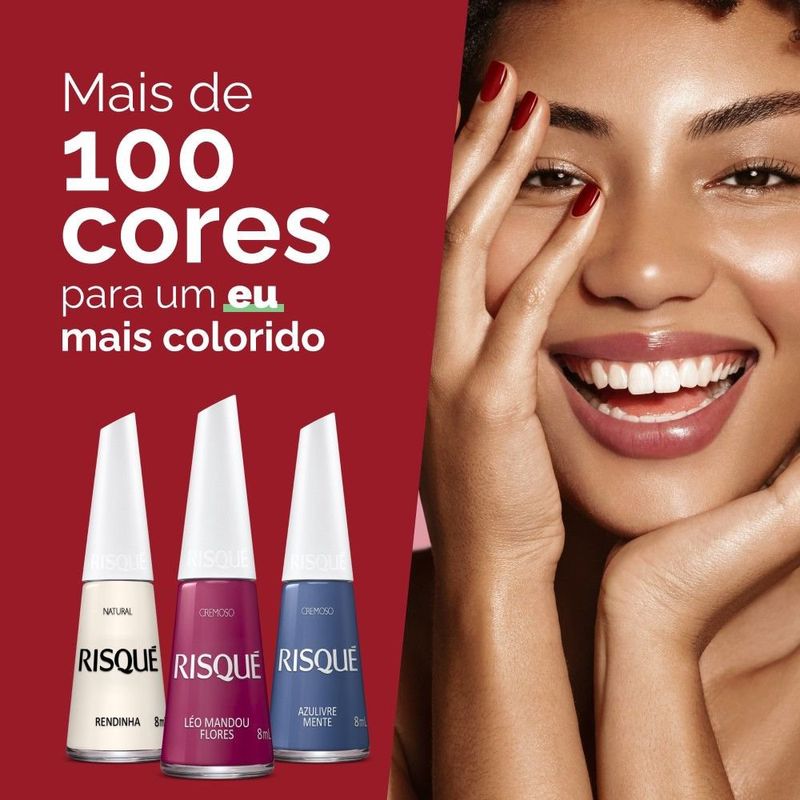 Esmalte Cinza Risqué Nada Óbvio Metálico - 8ml