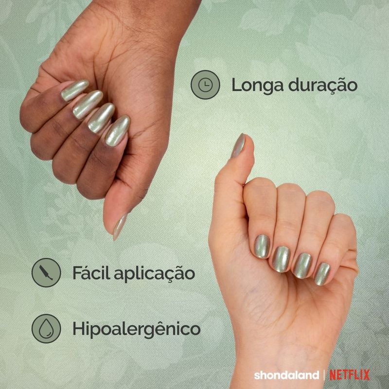 Esmalte Verde Risqué Bridgerton Uma Abelha me Contou Metálico - 8ml
