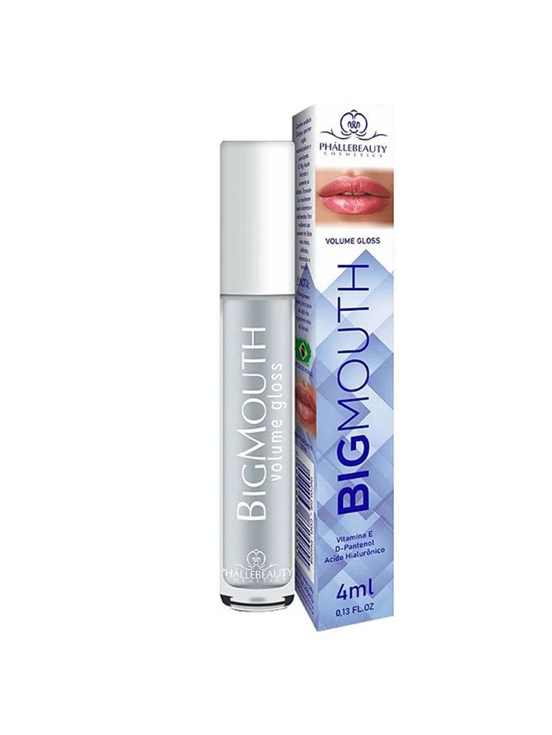 Gloss Labial Big Mouth Incolor 4ml Phállebeauty Volume e Hidratação
