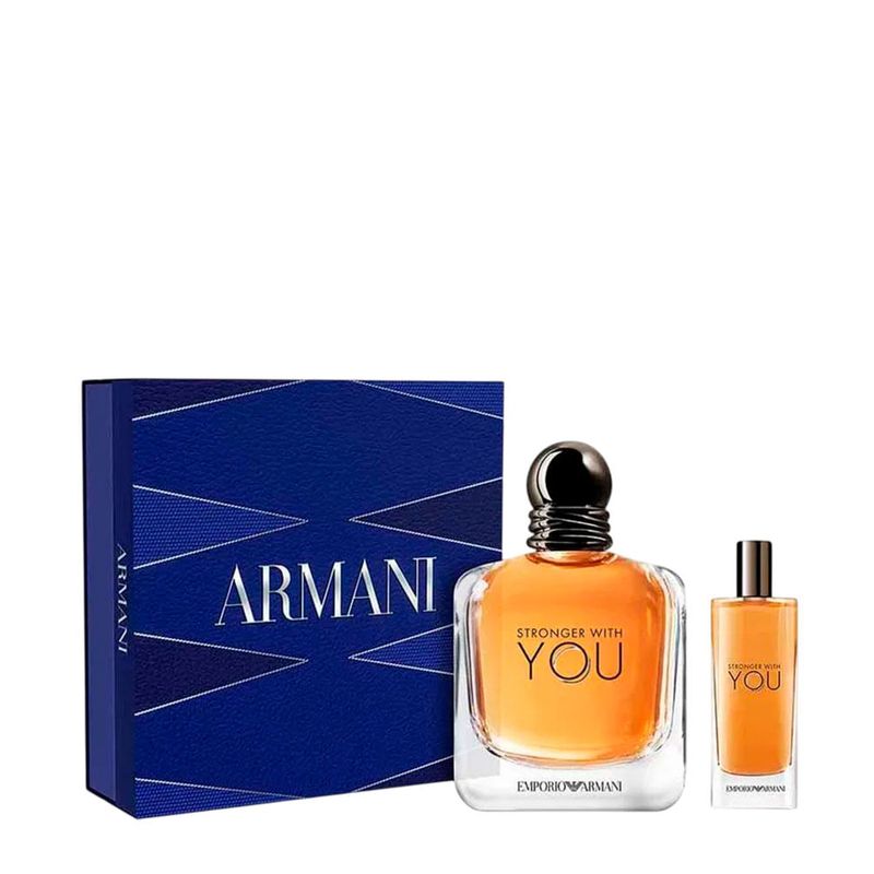 Kit Emporio Armani Stronger With You Masculino - Eau de Toilette 100ml + 15ml