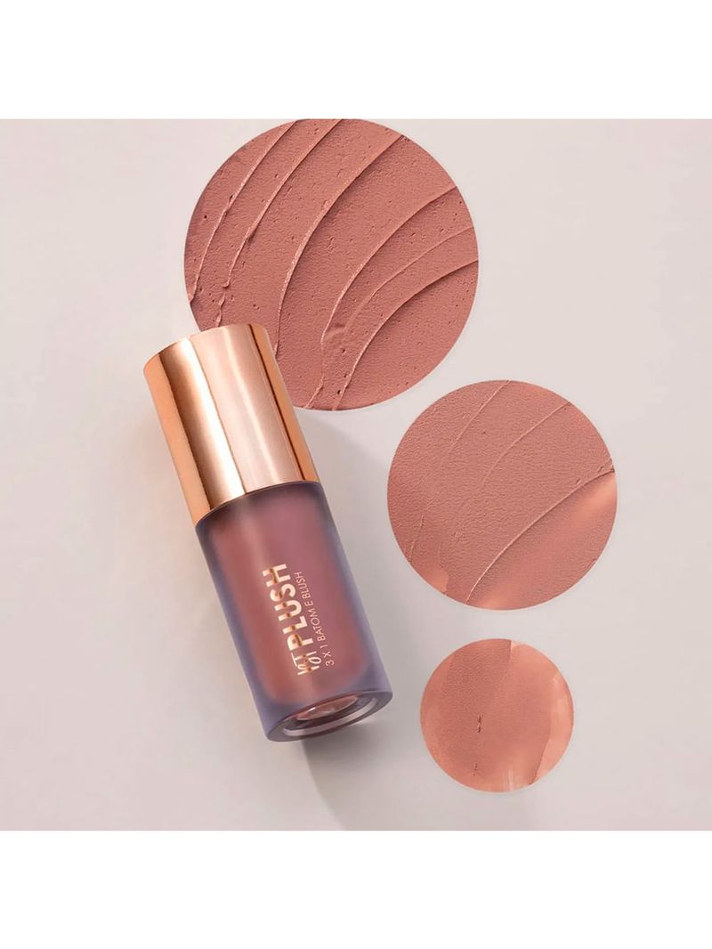 Bruna Tavares Plush 3x1 Batom Blush e Sombra Cookie