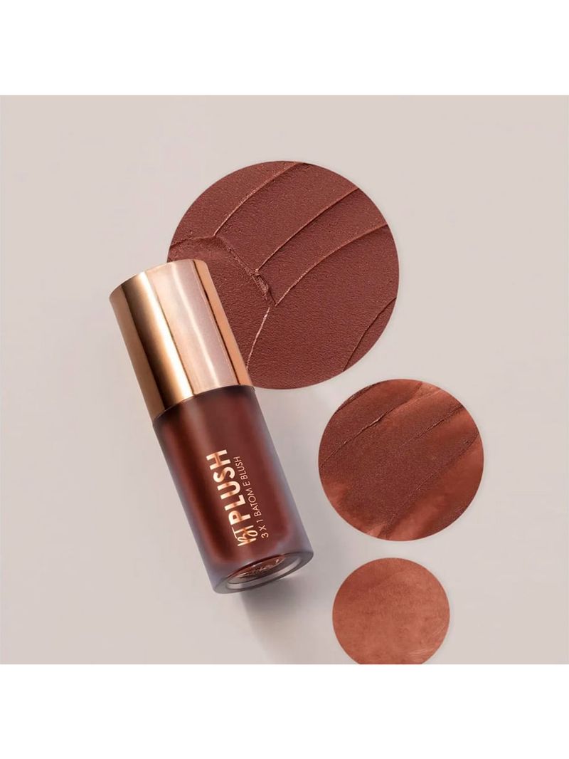 Bruna Tavares Plush 3x1 Batom Blush e Sombra Cocoa