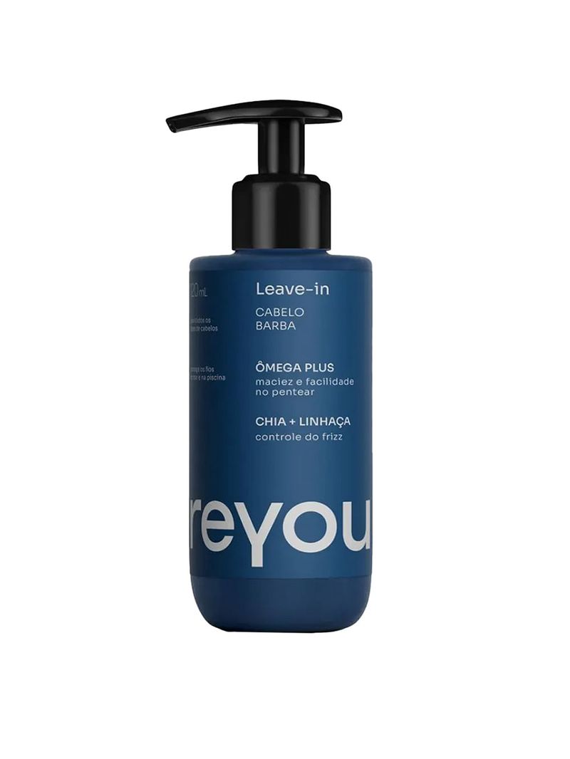 Reyou Ômega Plus Chia + Linhaça Cabelo Barba - Leave In