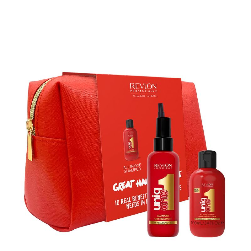 Kit Revlon Professional UniqOne Classic - Leave-in 150ml + Shampoo 100ml + Nécessaire