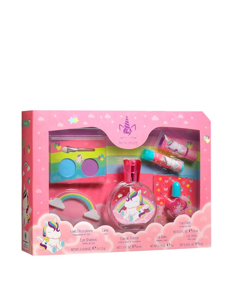 Kit Eau My Unicorn Feminino - Eau de Toilette + Esmalte + Lip Balm + Lip Gloss + Sombras