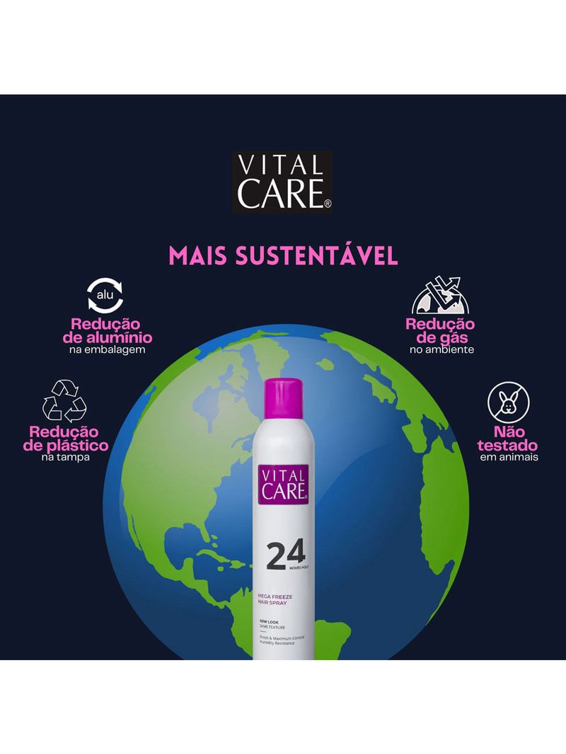 Vital Care Mega Freeze Hair Spray 24h - Spray Fixador 400ml