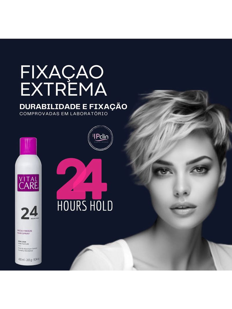 Vital Care Mega Freeze Hair Spray 24h - Spray Fixador 400ml