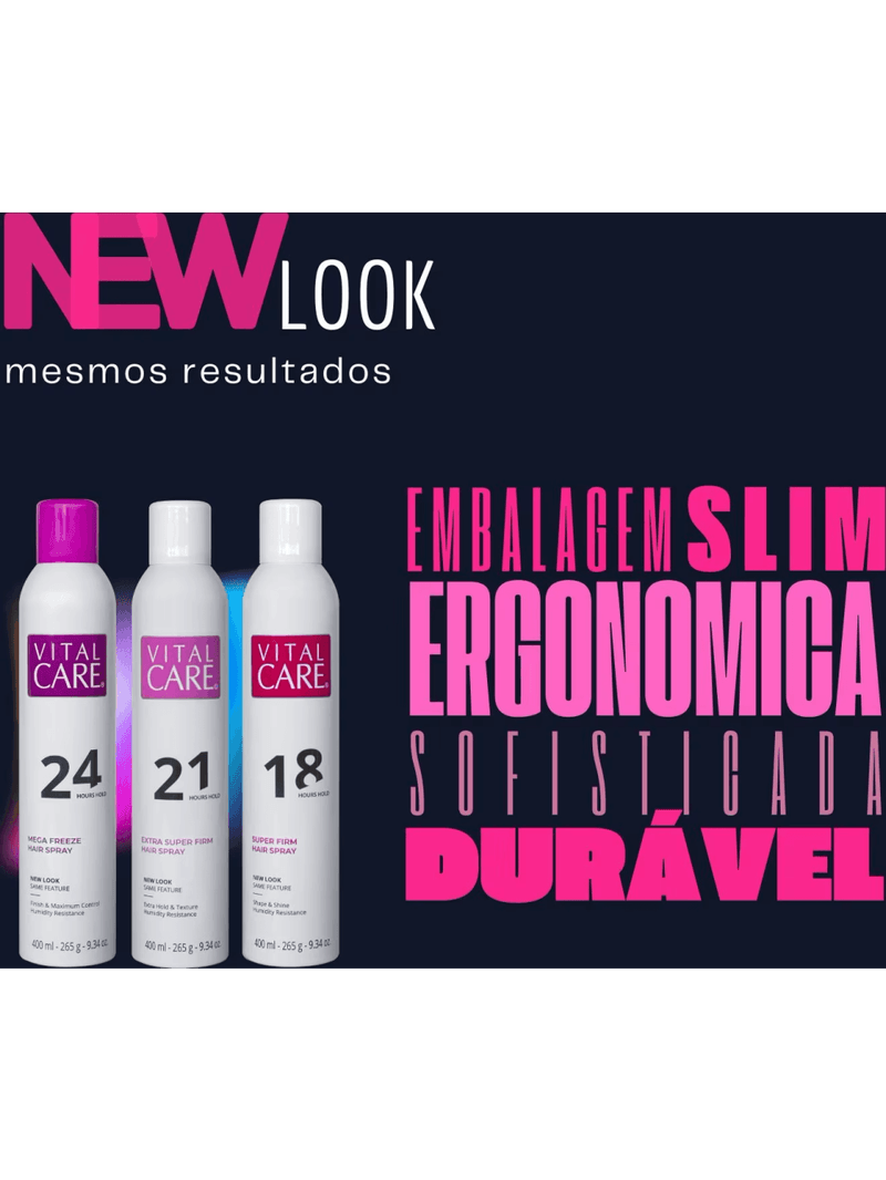 Vital Care 21h Extra Super Firm Hair Spray - Spray Fixador 400ml