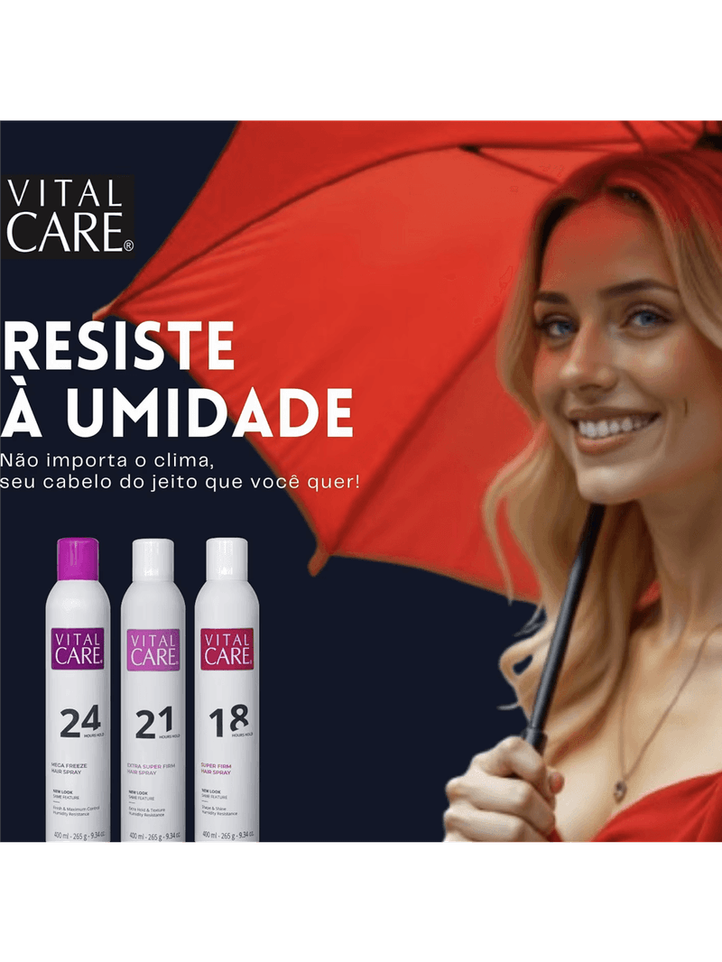 Vital Care 21h Extra Super Firm Hair Spray - Spray Fixador 400ml