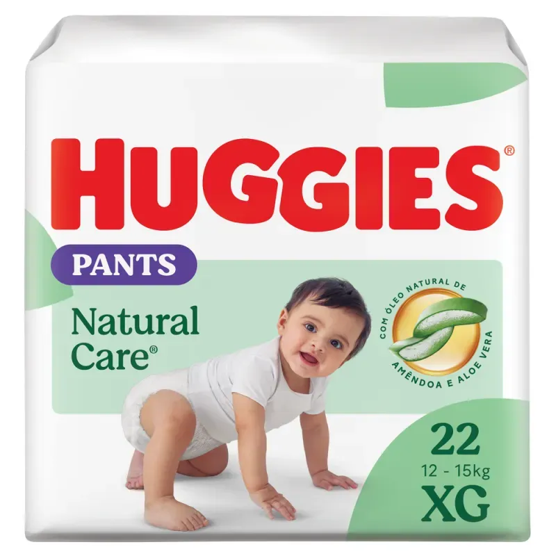 Fralda Huggies Pants Premium Natural Care 22 Unidades XG