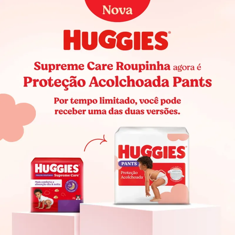 Fralda Huggies Pants Roupinha Proteção Acolchoada 48 Unidades XG
