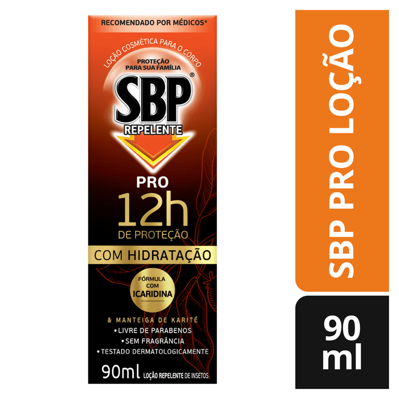 Repelente Loção SBP Pro Icaridina 25% Hidratante 90ml