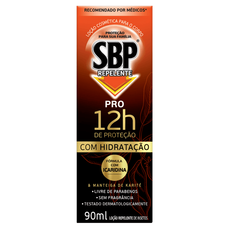 Repelente Loção SBP Pro Icaridina 25% Hidratante 90ml