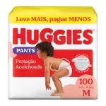 Fralda Huggies Pants Roupinha Proteção Acolchoada 100 Unidades M