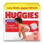 Fralda Huggies Pants Roupinha Proteção Acolchoada 80 Unidades XG