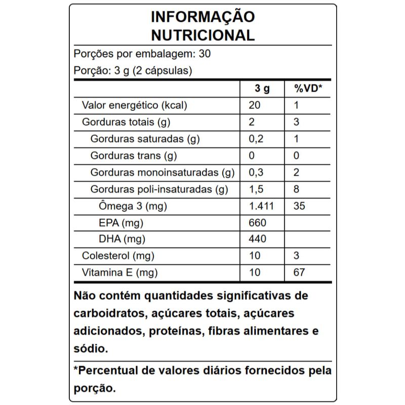 Ômega 3 EPA DHA Puravida 60caps