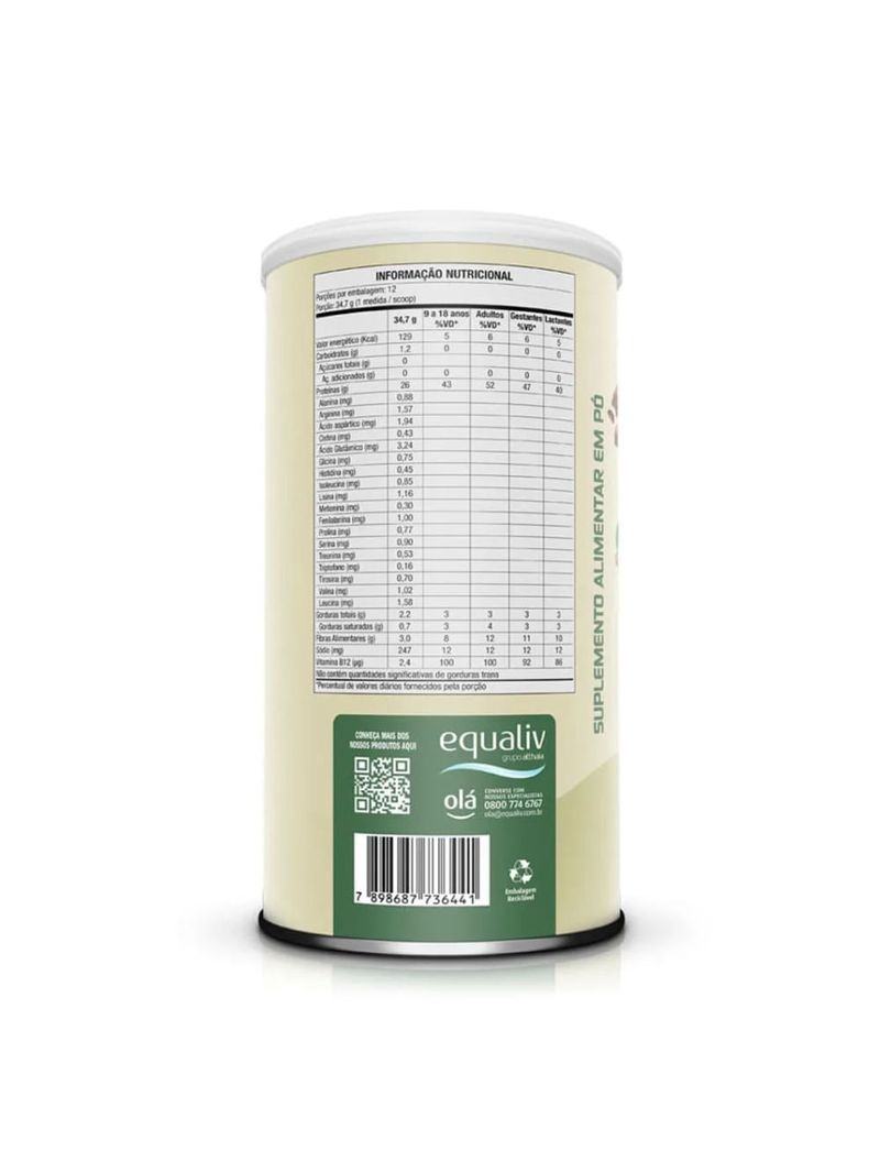 Body Protein Veggie Cacau Equaliv 418g